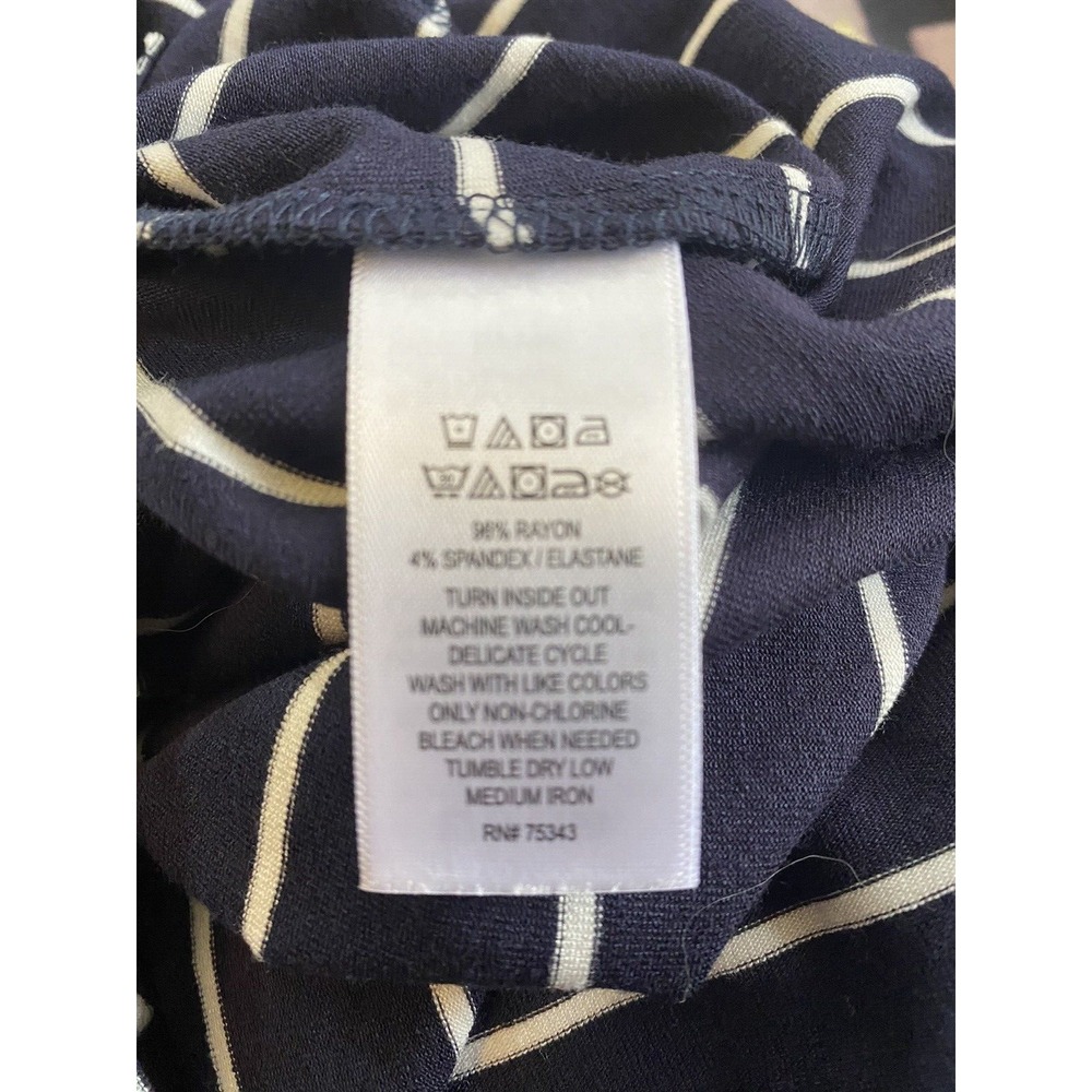 NEW C&C California Women M Sleeveless Stretch Striped Blue White Maxi Dress - Picture 8 of 8
